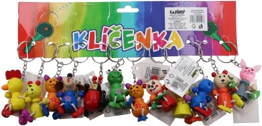 Drewniany breloczek zwierzątko na klucze