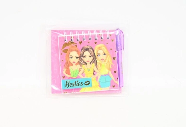 Besties mini notes ze spiralą i długopisem