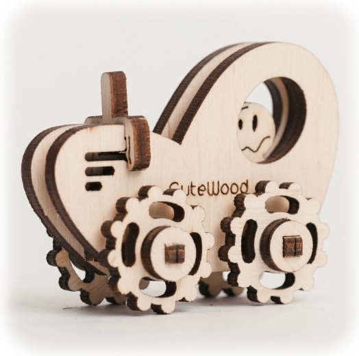 CuteWood drewniane puzzle 3D – traktor