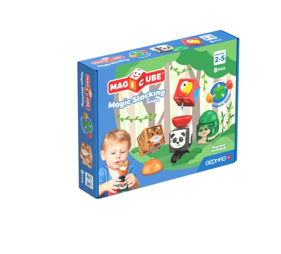 Geomag Magicube magnetyczny zestaw konstrukcyjny Dżungla, 8 elementów