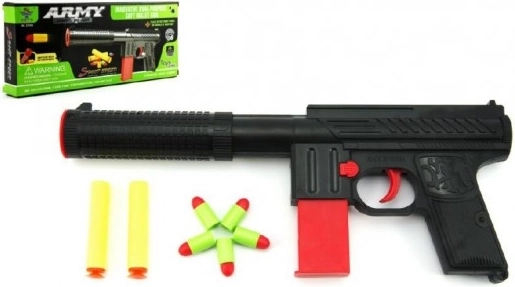 Dziecięcy pistolet na piankowe naboje 30 cm