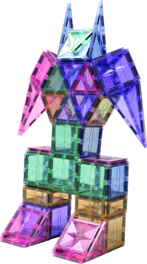 Cleverclixx magnetyczny zestaw konstrukcyjny Creative Pack pastelowy, 125 elementów