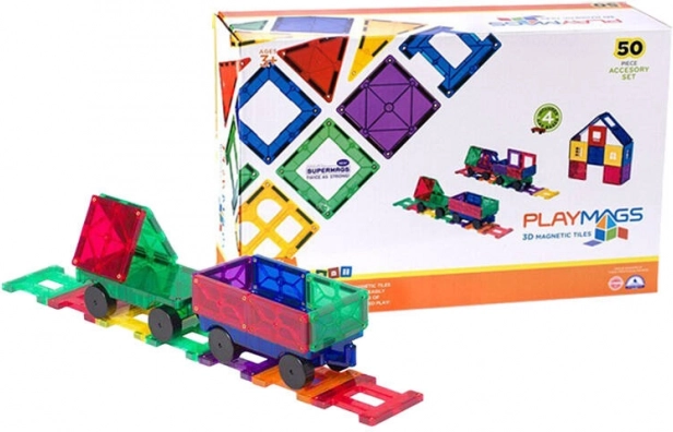 Magnetyczna układanka 3D pociąg Playmags