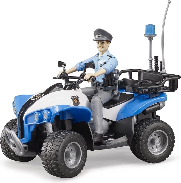 Bruder niebieski policyjny quad z figurką