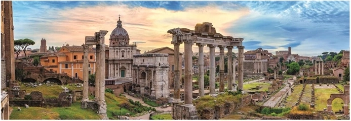 Clementoni puzzle panorama 1000 elementów Rzym – Forum Romanum o zachodzie słońca (High Quality Collection)