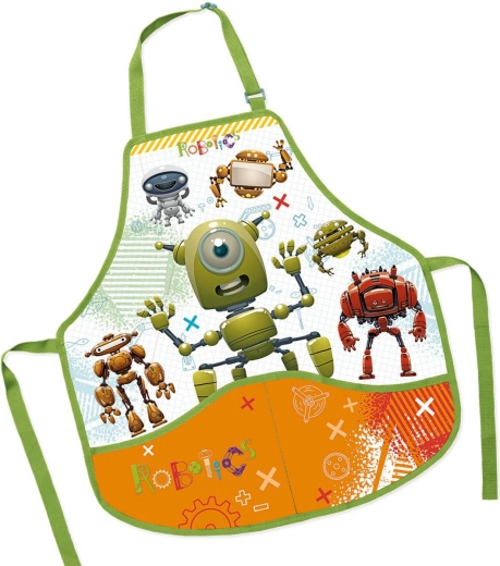 Dziecięcy fartuszek roboczy Roboty 50 × 55 cm - 1 sztuka