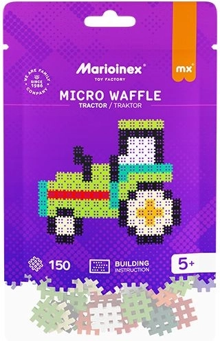 Klocki Micro Waffle – traktor, 150 elementów