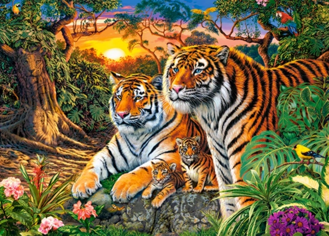 Puzzle 180 elementów Tiger Family