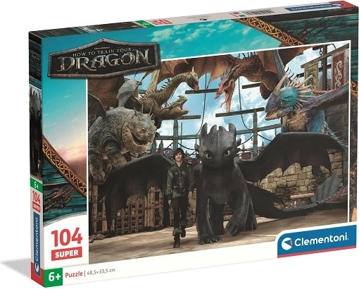Clementoni SuperColor puzzle Jak wytresować smoka 104 elementy