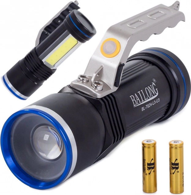 Wojskowa latarka LED z Cree XM-L3-U3 Zoom od Bailong
