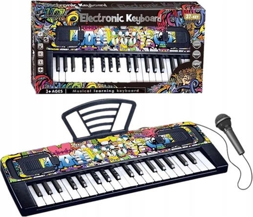Dziecięce organy elektroniczne z mikrofonem (37 klawiszy)