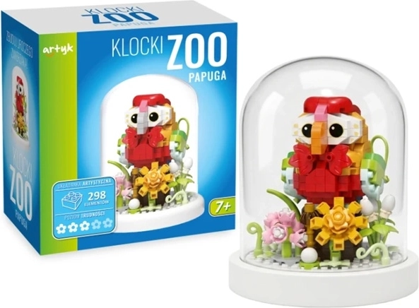 Mikro zestaw konstrukcyjny ZOO papuga pod kopułą