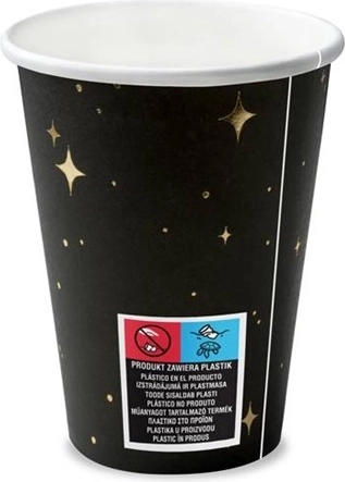 Jednorazowe kubki czarne 260 ml