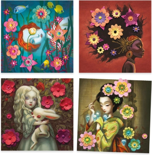 Cztery artystyczne motywy do wykończenia