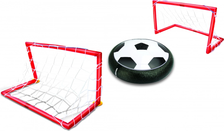 powietrzny futbol ze świetlnymi efektami i bramkami 18 × 18 cm