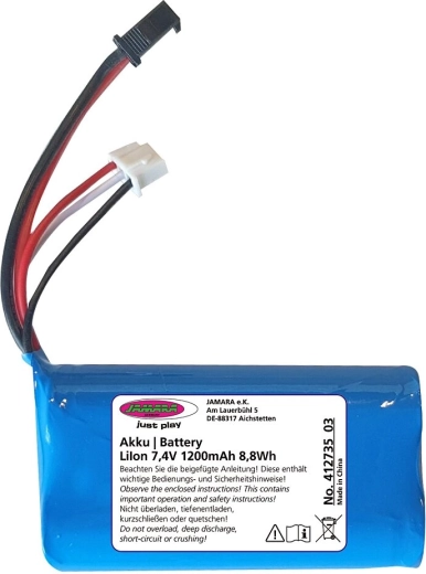 Bateria Jamara J-Rock Li-Ion 7,4 V 1200 mAh 8,88 Wh