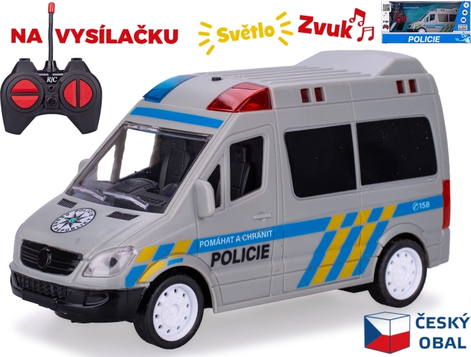 Zdalnie sterowany radiowo samochód policyjny 17 cm