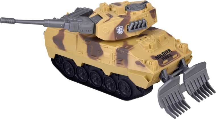 Czołg z obrotową wieżą i lemieszem