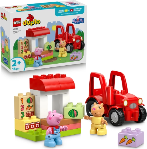 LEGO DUPLO Świnka Peppa Traktor i targ