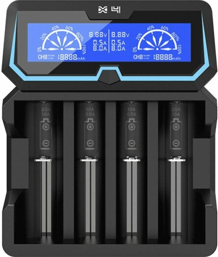 Inteligentna uniwersalna szybka ładowarka XTAR X4 z wyświetlaczem LCD i funkcją powerbanku