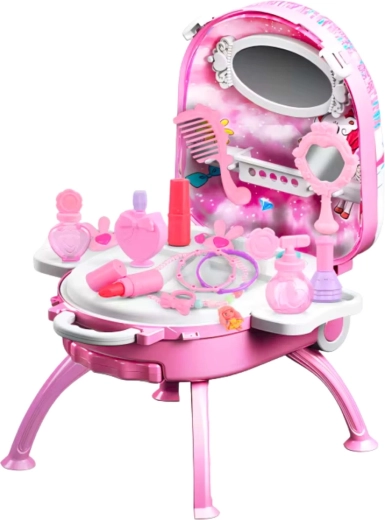 Walizka na kółkach, która zamienia się w toaletkę