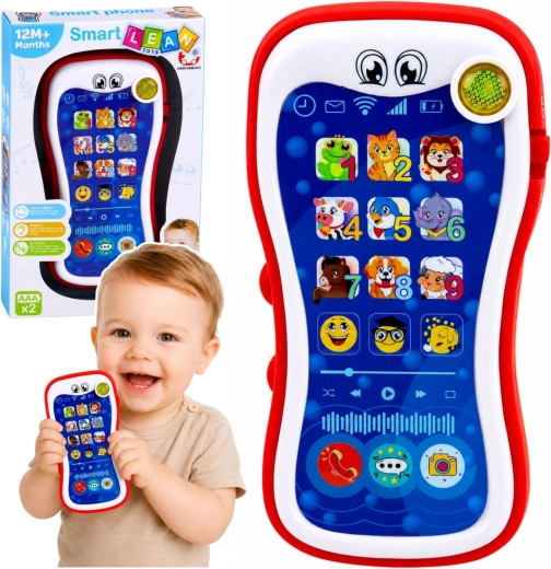 Smart Lean Toys Smart Phone – interaktywny edukacyjny telefon dla maluchów z dźwiękami i światłem