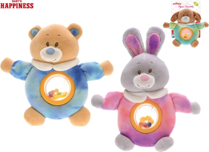 Pluszowe zwierzątko z grzechotką Baby Happiness 17 cm