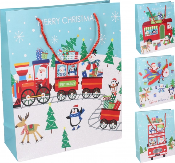 Torebka prezentowa M świąteczna 26 × 32 × 10 cm