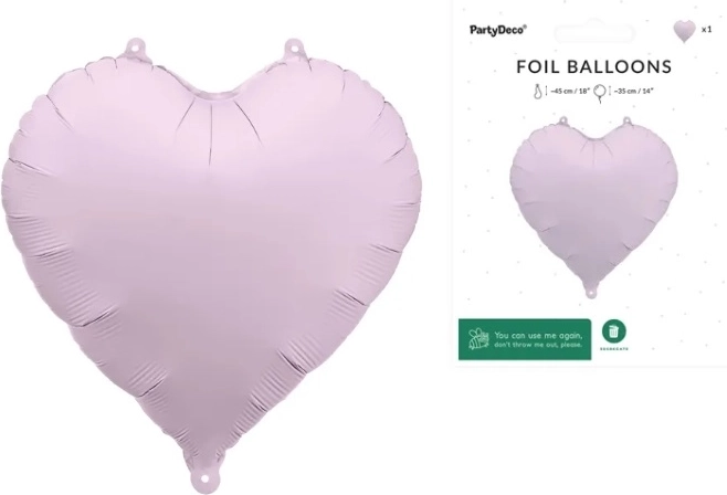 Foliowy balon serce fioletowy 45 cm