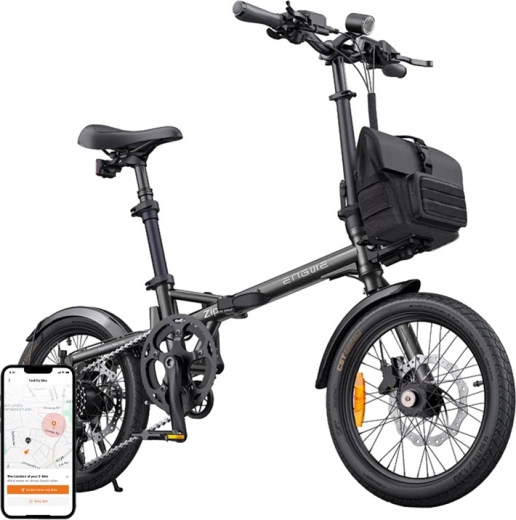 Składany rower elektryczny ENGWE Zip 250 W 16" szary
