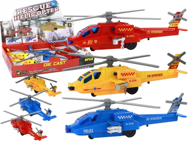 zabawka helikopter z napędem i efektami świetlnymi i dźwiękowymi