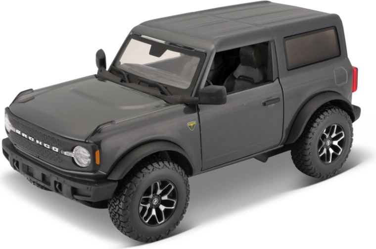 Maisto 2021 Ford Bronco – metalowy model auta 1:24, metaliczny ciemnoszary