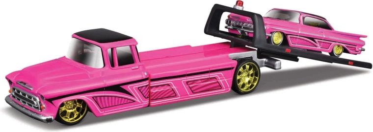 Maisto Design Elite Transport Chevrolet Flatbed i Chevrolet Impala SS 1:64