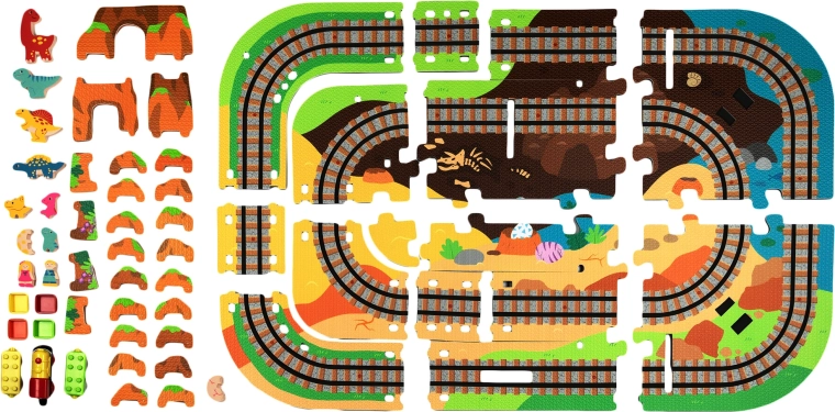 3D Dino Park z miękkiej pianki EVA