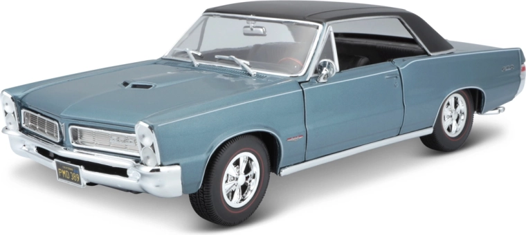 Maisto 1965 Pontiac GTO metalowy model niebieski 1:18