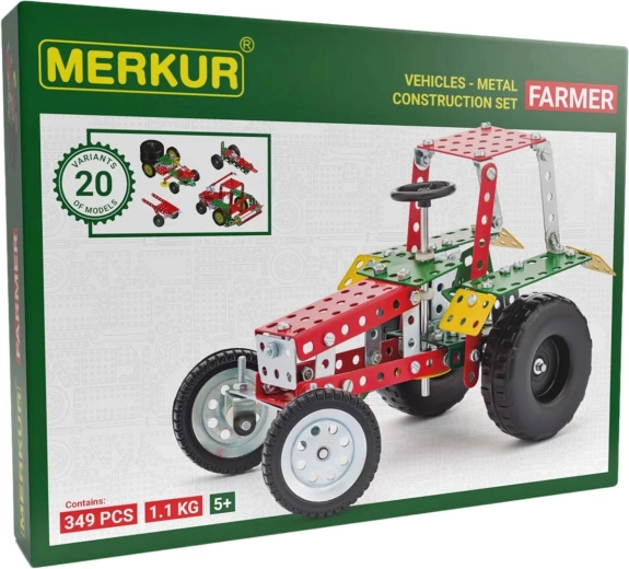 Merkur metalowy zestaw konstrukcyjny Farma, 341 elementów