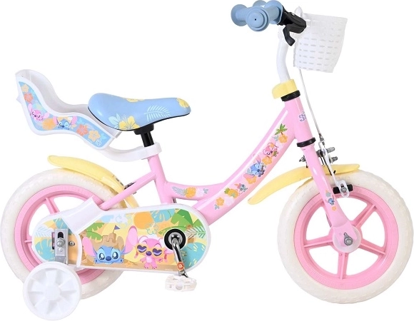 Rower dziecięcy Disney Stitch 12″ różowy