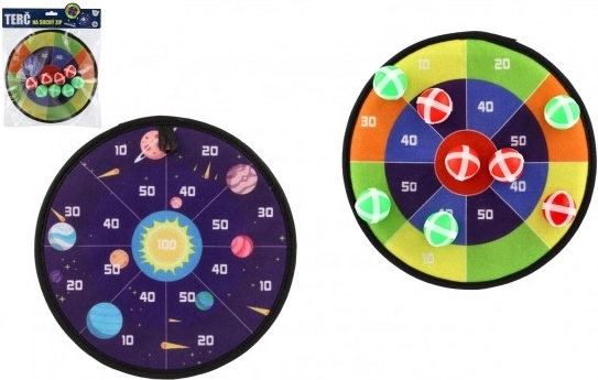 Dwustronna tarcza na rzep z piłeczkami