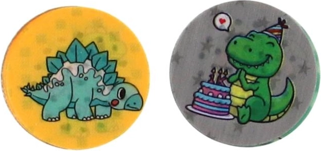 Okrągłe naklejki z dinozaurami