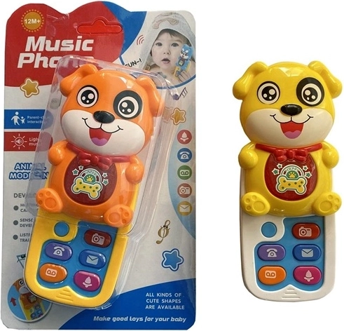 Dziecięcy telefon muzyczny piesek - 1 sztuka