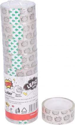 Przezroczysta taśma klejąca 18 mm x 10 m, 8 szt.