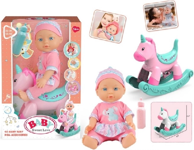 Baby Sweet Love lalka bobas z bujanym konikiem