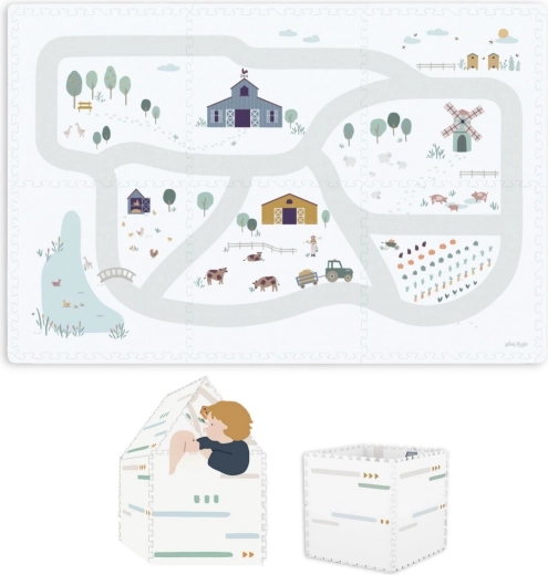Play&Go EEVAA Tiloo mata do zabawy i pojemnik do przechowywania 2w1 farma