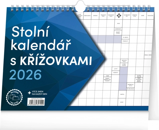 Kalendarz stołowy z krzyżówkami 2026