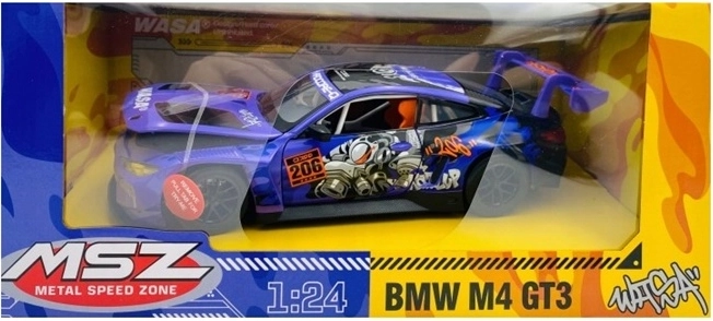 MSZ BMW M4 GT3 fioletowy kolekcjonerski model samochodu