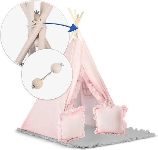 Stabilna drewniana konstrukcja ze stabilizatorem