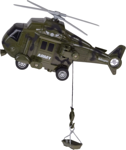Helikopter z wirnikiem i wyciągarką ratunkową
