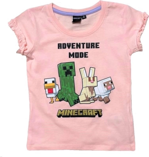 Różowa koszulka Minecraft
