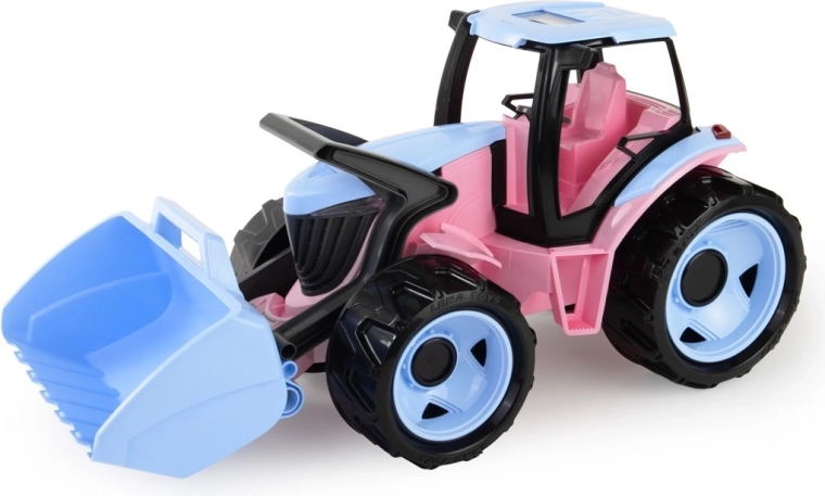 Dziecięcy traktor z lemieszem 62 cm, różowy