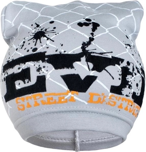 Wiosenna dziecięca czapka New Baby z napisem, szara